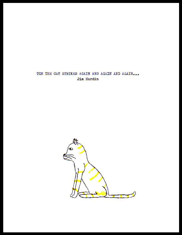 Tom the Cat manuscript cover